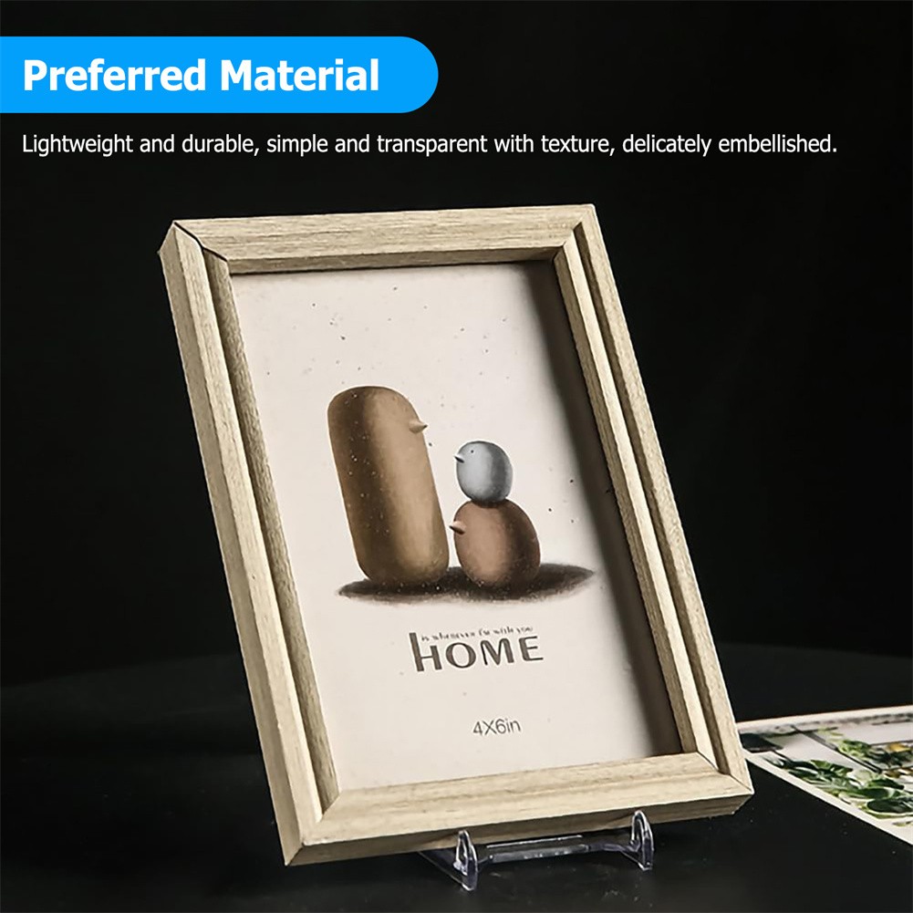 Adjustable Acrylic Stands Display Rack for Photos Crafts Office Desktop Storage