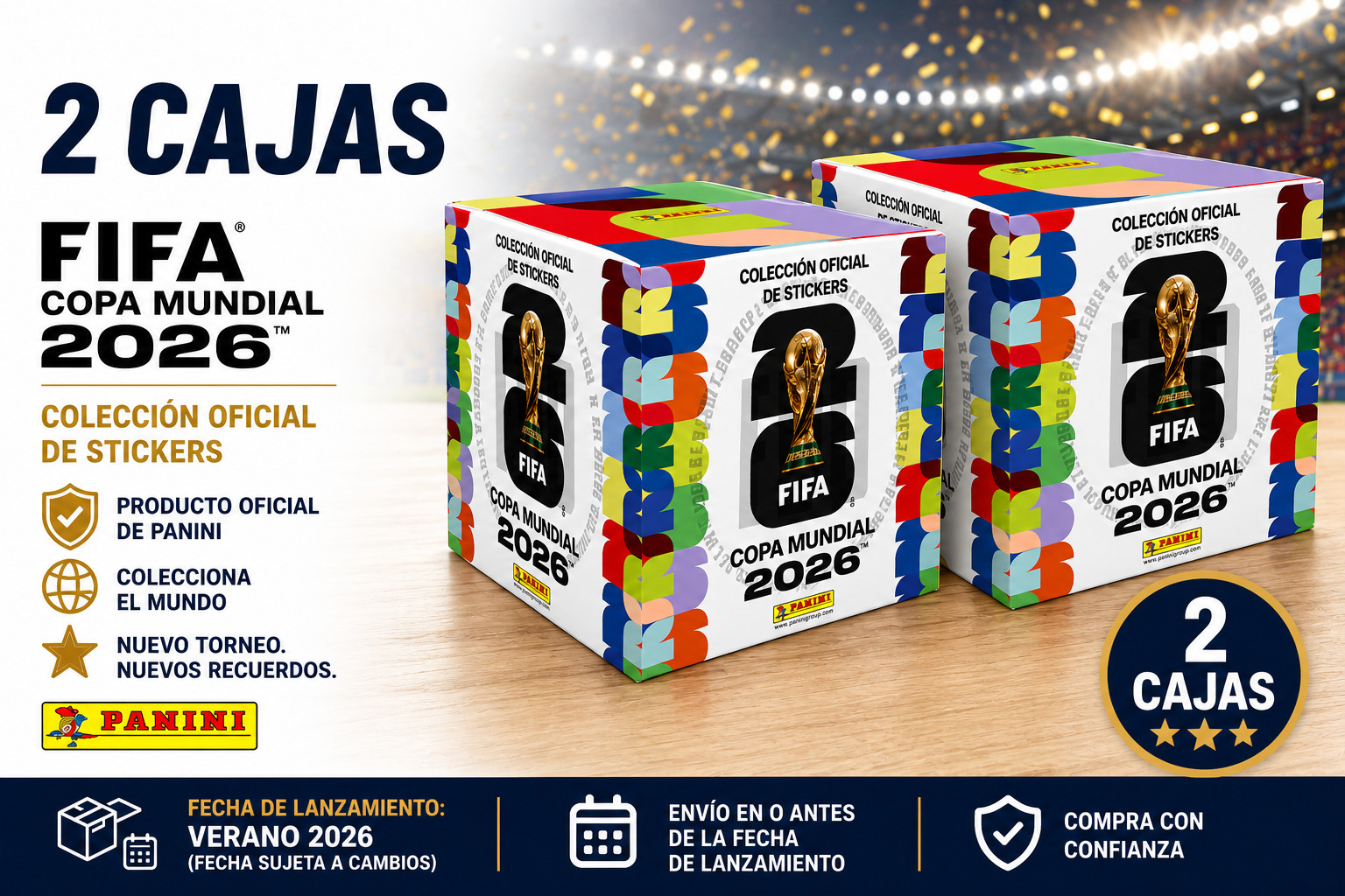 Panini FIFA Copa Mundial 2026 Figuritas Stickers 2 x Cajas – ENVIO MISMO DIA!!!