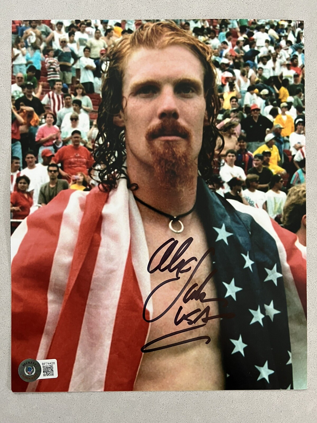 Alexi Lalas autographed signed 8×10 photo Beckett BAS COA Soccer USA World Cup