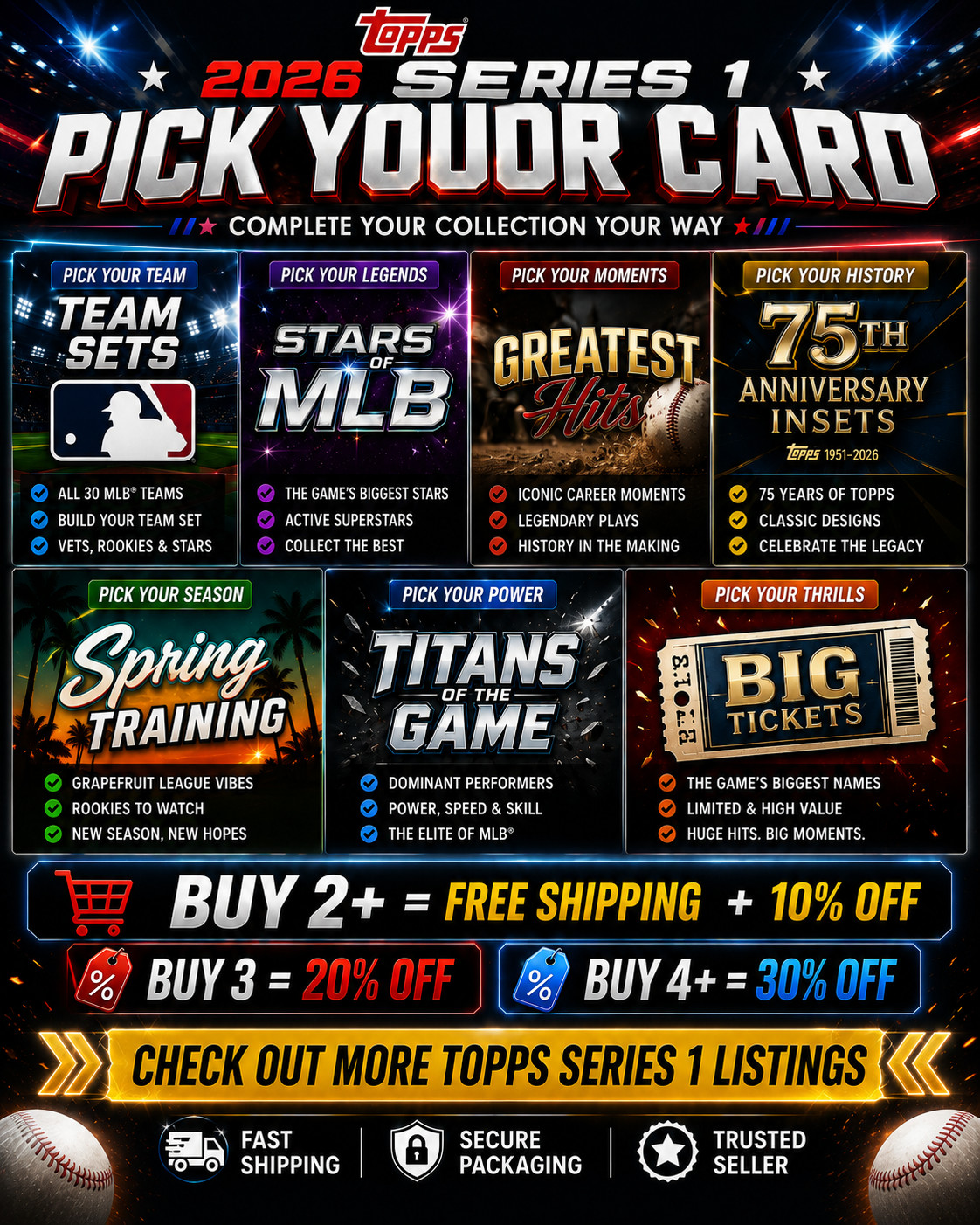 2026 Topps Series 1 MLB Pick Your Card #200-350 Base RC League Leaders Near Mint