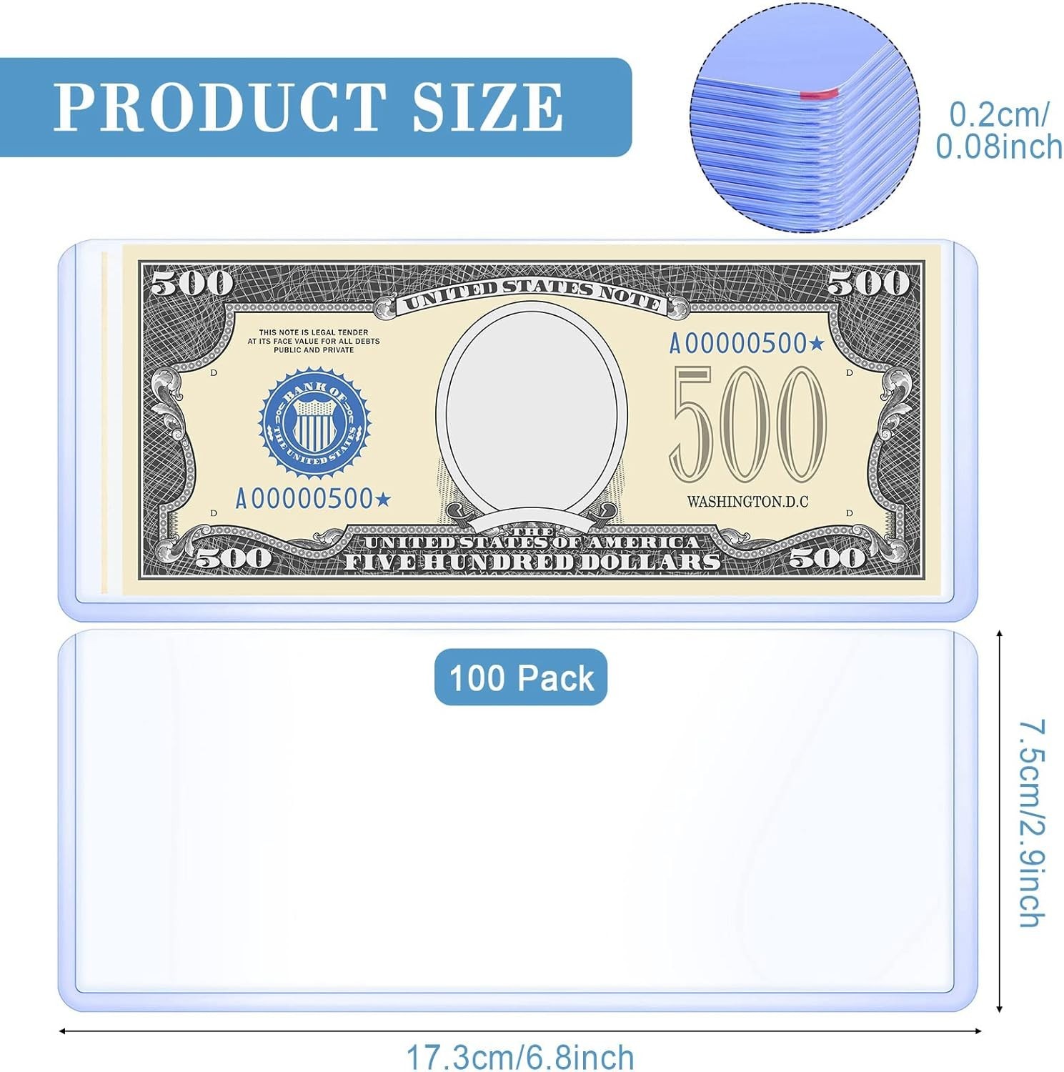 Waterproof Dollar Bill Protectors