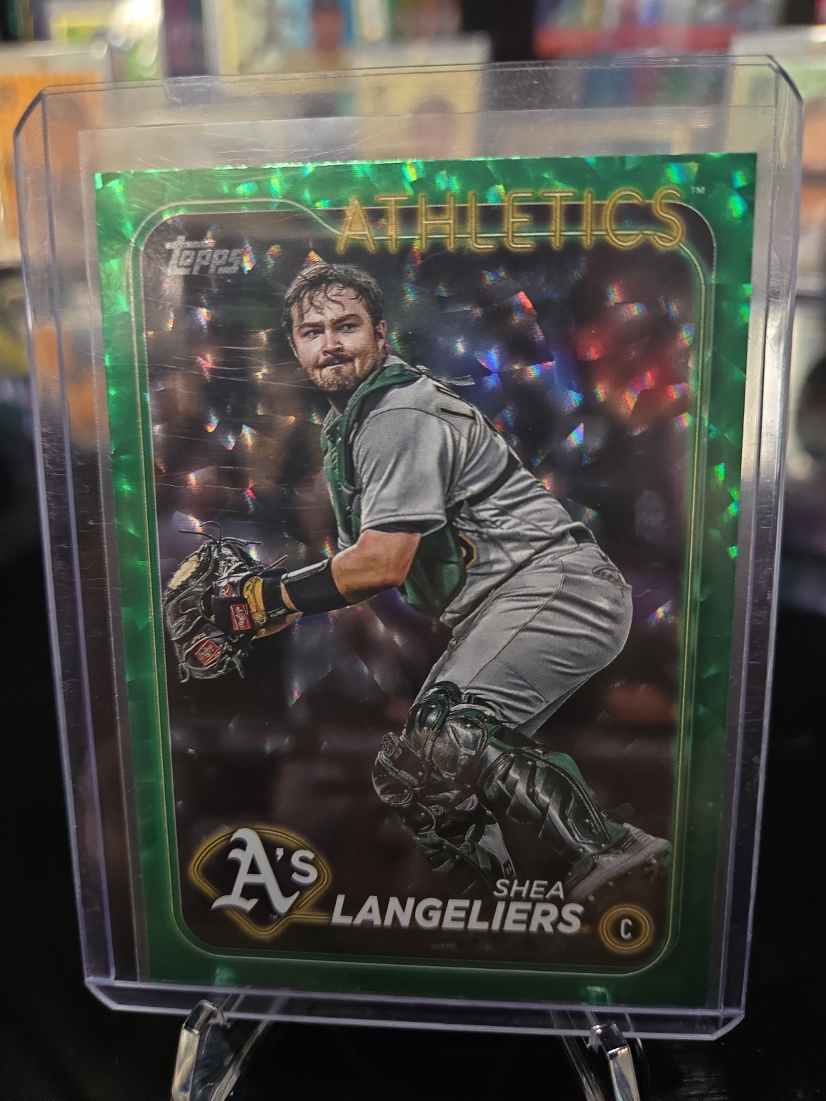 2024 Topps Icey Green Foil Shea Langeliers 322/499 # 278 Oakland Athletics C3