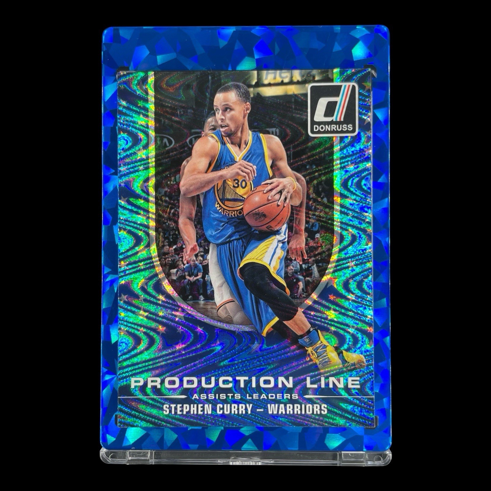 STEPHEN CURRY RARE BLUE SWIRLORAMA HOLO SSP 2014-15 Donruss Production Line