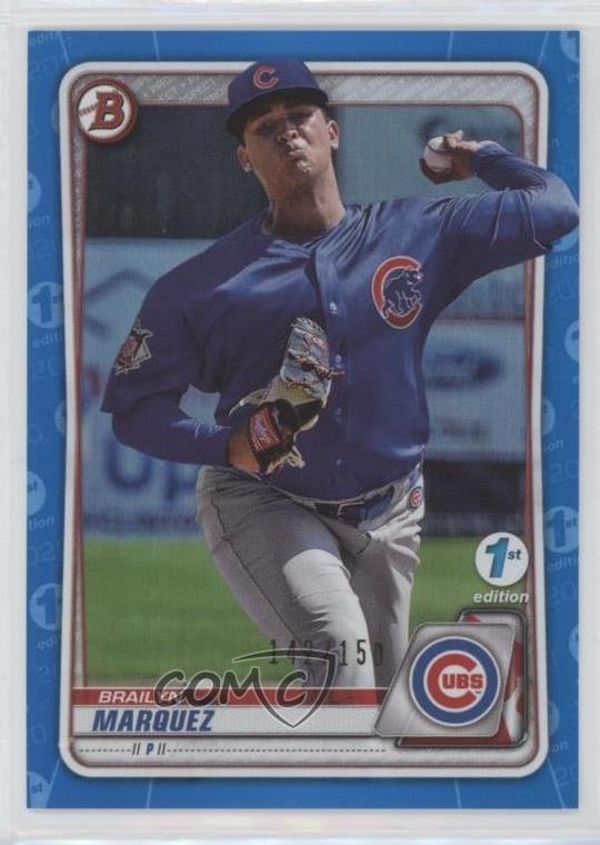2020 Bowman 1st Edition Blue Foil 142/150 Brailyn Marquez #BFE-49 0m4q