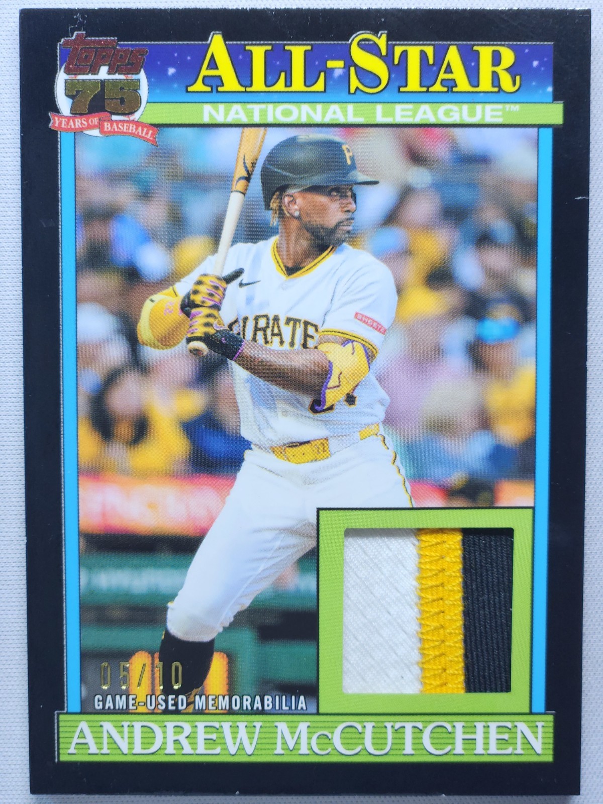 26 Topps Series 2 – 1991 All-Star Relic Andrew McCutchen BLACK /10 3 Color Patch