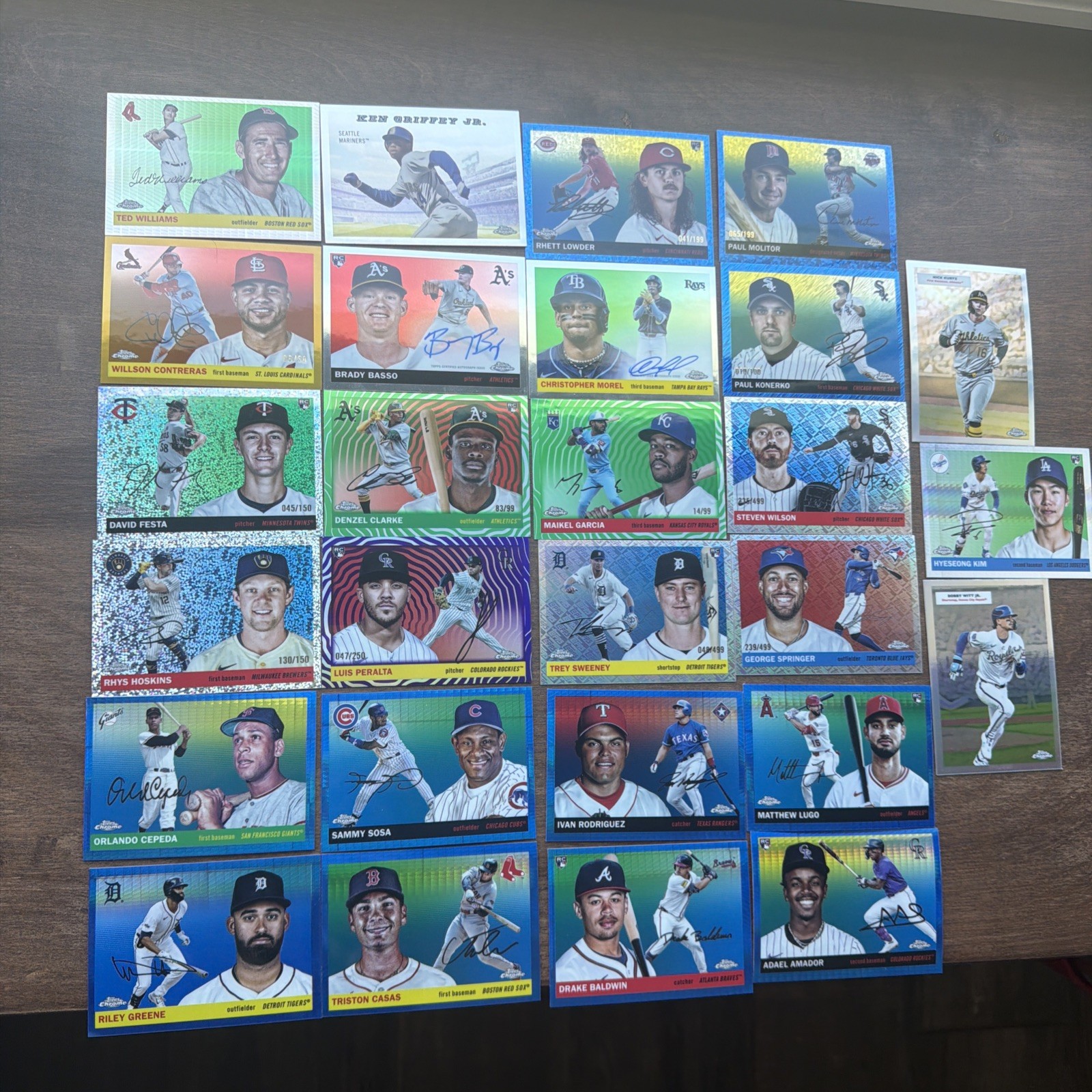 2025 Topps Chrome Platinum – 27 Card Lot Refractors, Numbered, Autos, etc