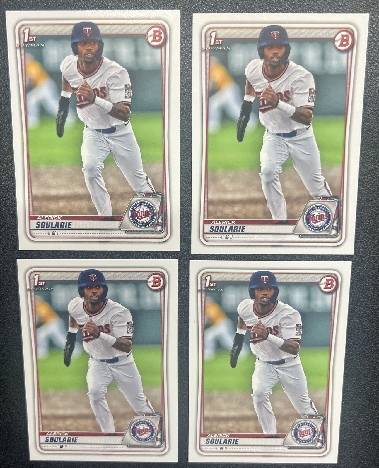 LOT OF (4) 2020 BOWMAN DRAFT 1ST BASE PAPER PROSPECT BD94 ALERICK SOULARIE TWINS