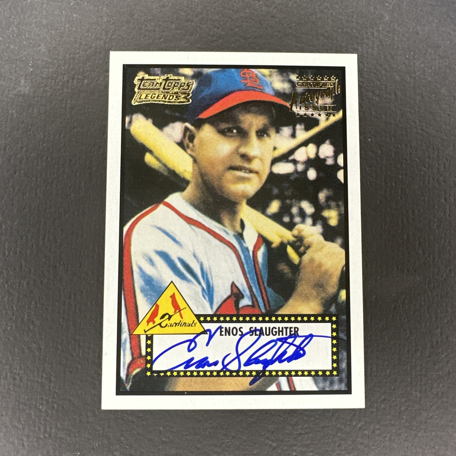 Enos Slaughter 2001 Team Topps Legends Auto #65