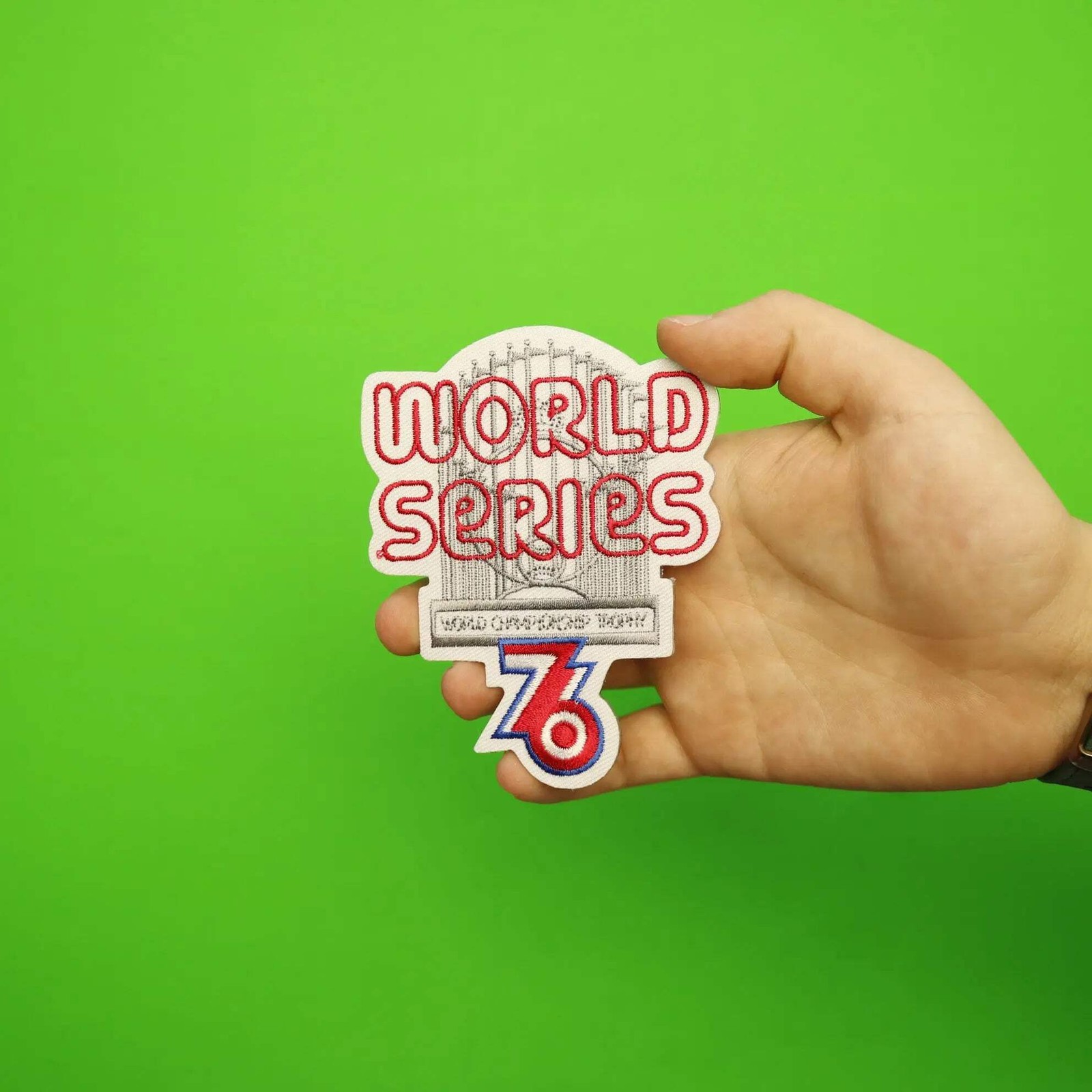 1976 MLB World Series Championship Logo Patch Cincinnati Reds New York Yankees