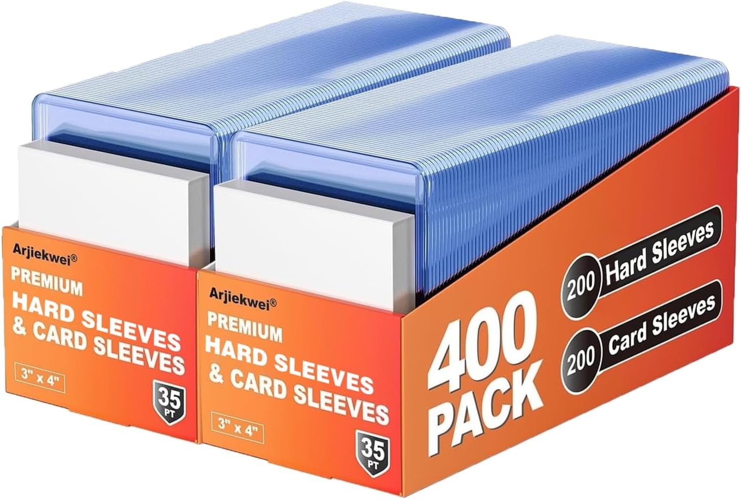 400 Card Sleeves Top Loaders for Cards,3″X4″ Baseball Card Protectors Toploader