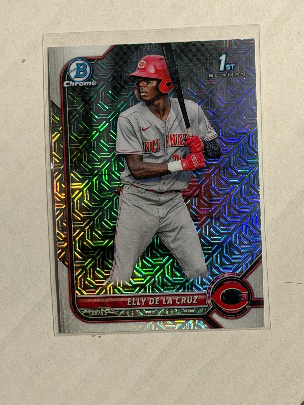 2022 Bowman – Chrome Prospects Elly De La Cruz #BCP-50 Mojo Refractor (RC)