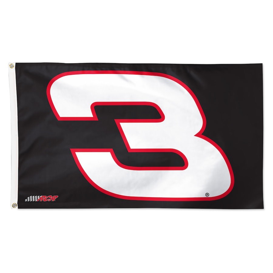 Dale Earnhardt #3 Nascar Car Racing 3×5 FT Black Flag Good Wall Decore Banner