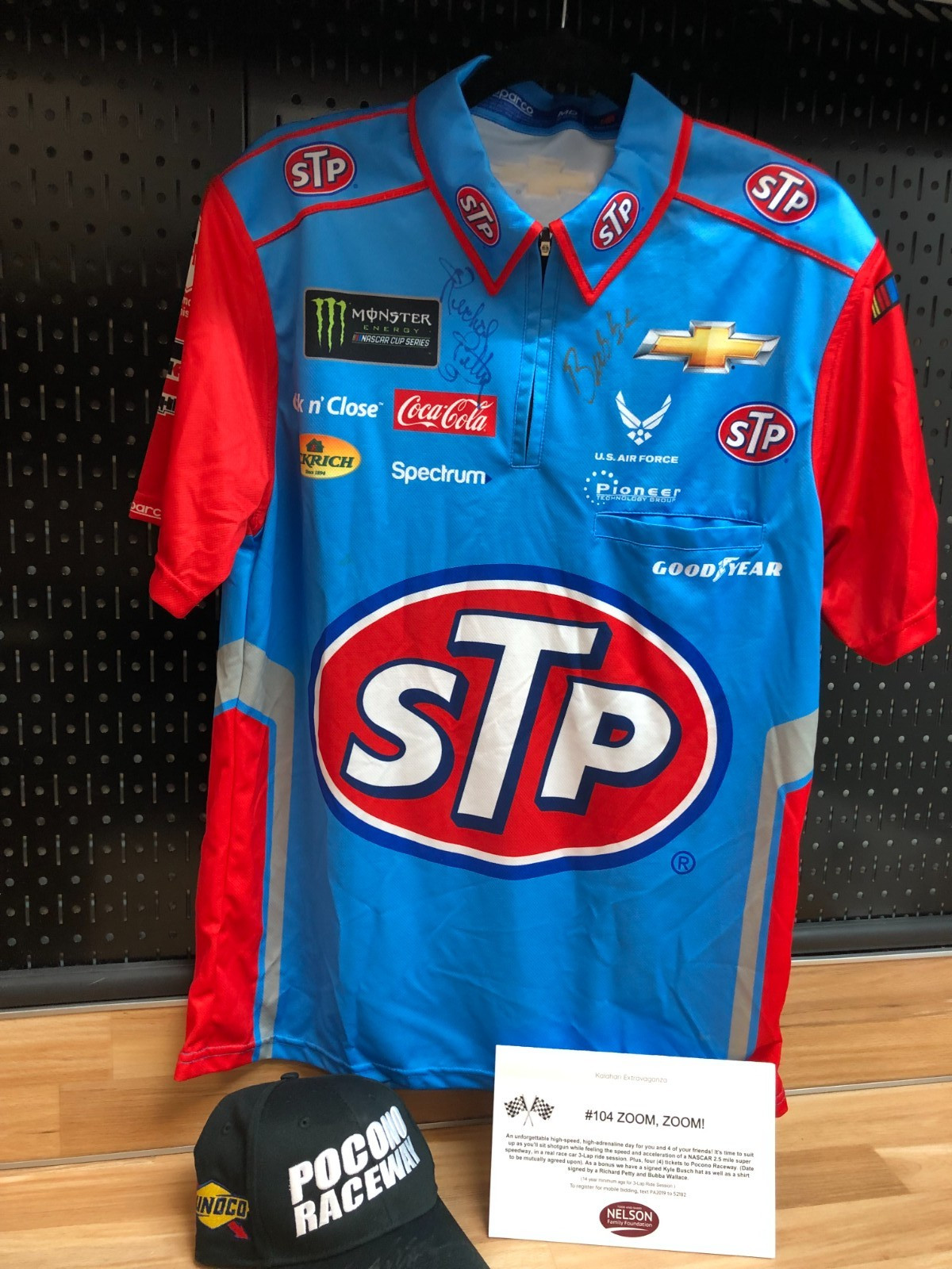 Kyle Busch Signed Hat & Richard Petty / Bubba Wallace Signed Crew Shirt