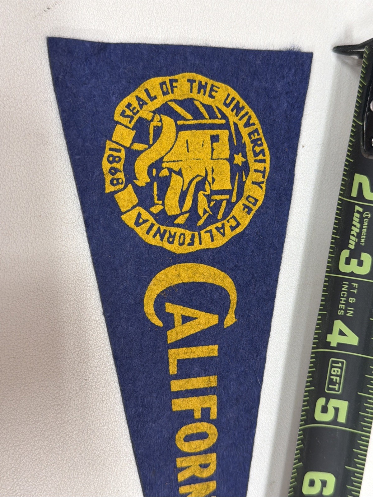 Vintage 1950’s California Berkeley Bears University MINI Pennant 3.5×9.75 In
