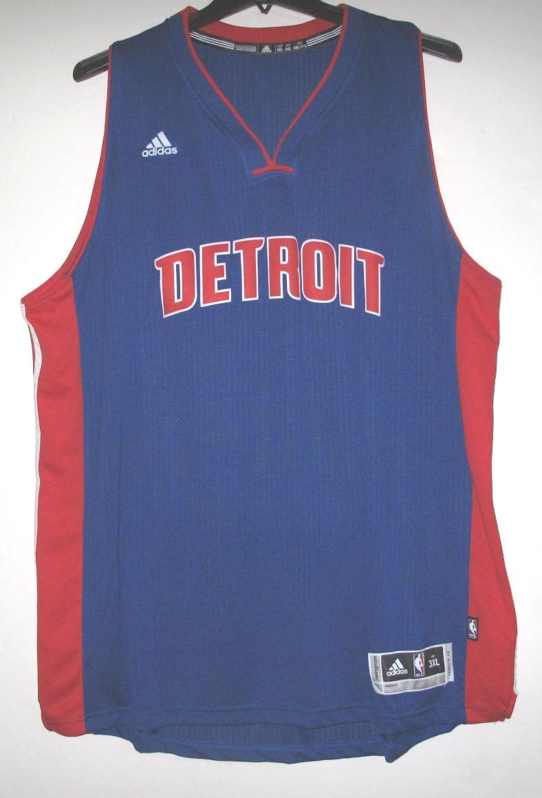 ADIDAS DETROIT PISTONS SWINGMAN BLANK BLUE ROAD JERSEY 3XL
