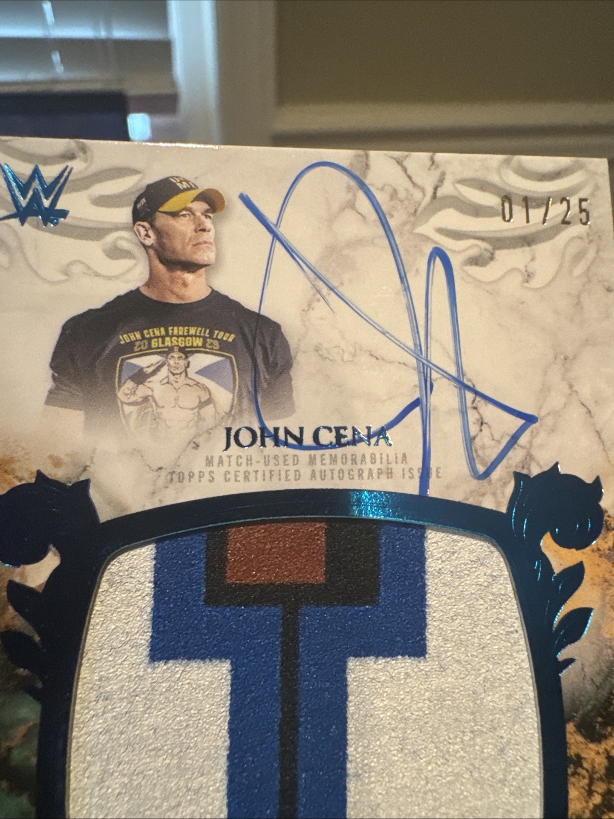 2025 Topps Royalty WWE JOHN CENA Netflix Debut Used Relic Autograph /25 Rare SP