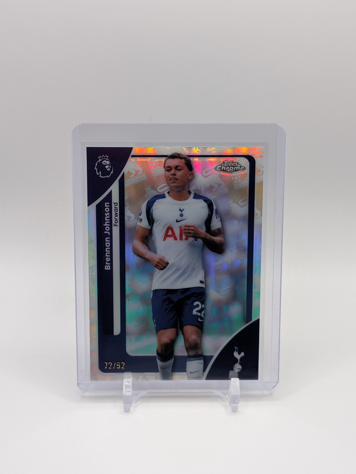 2025-26 Topps Chrome Premier League Brennan Johnson Logo Retrofractor /92 #178