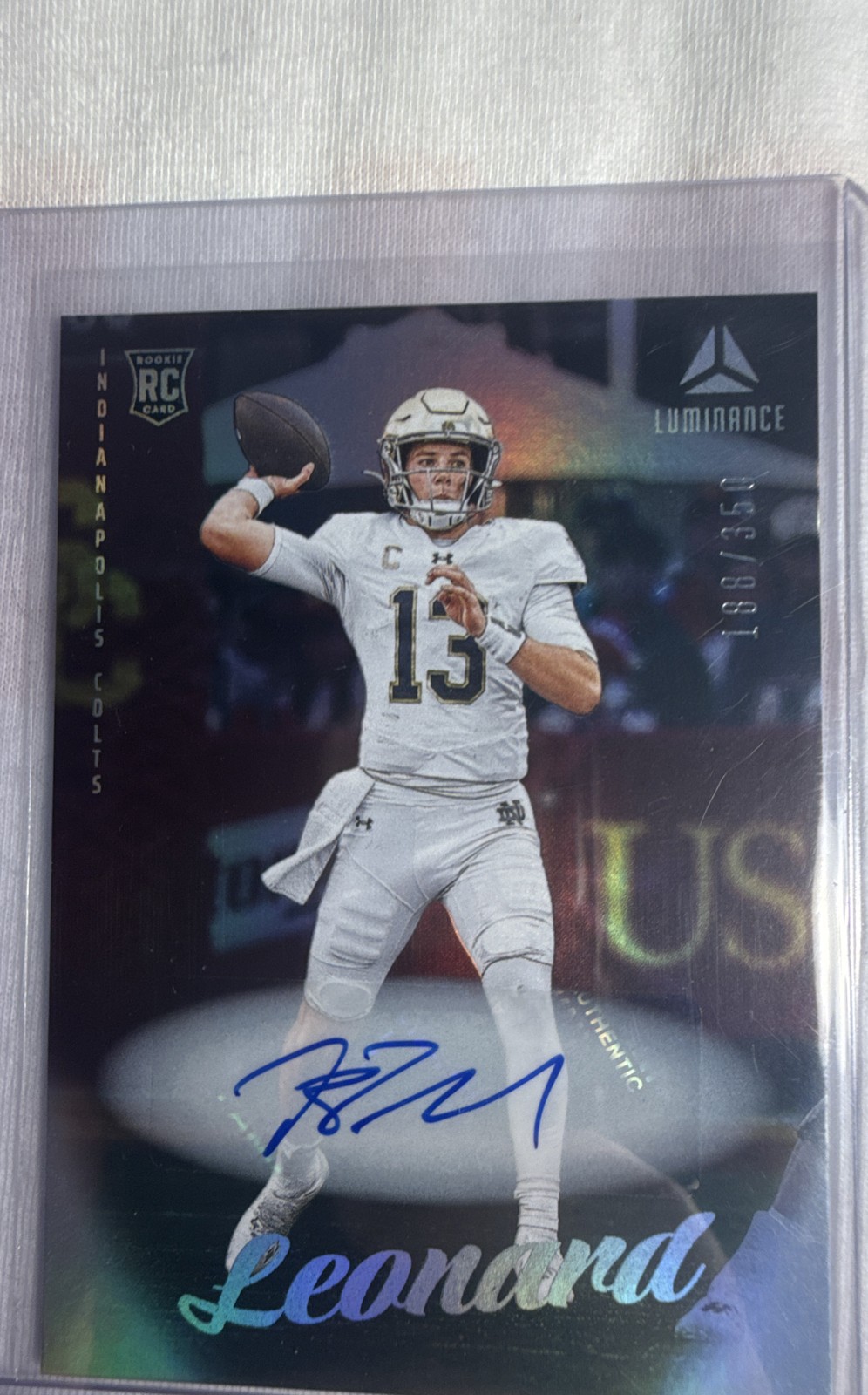 2025 Panini Luminance – Rookies Riley Leonard #106 Autographs /350 (AU, RC)