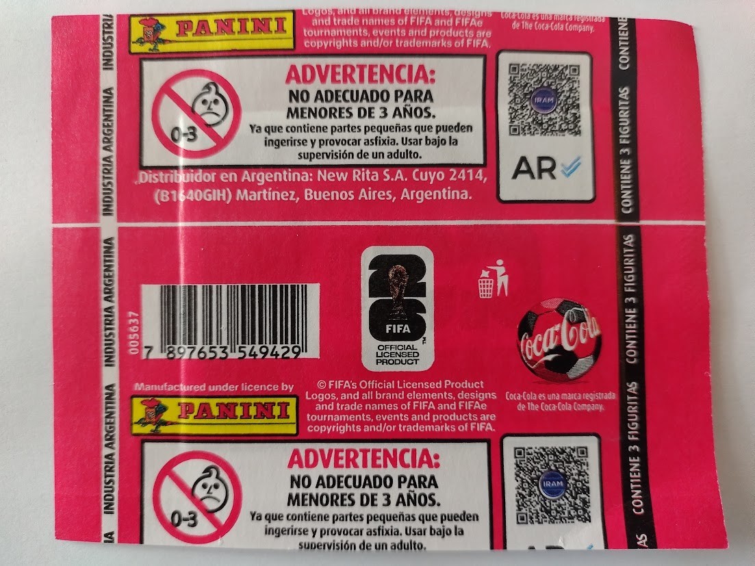 Argentina Version 2026 Panini Fifa World Cup Coca Cola Pack