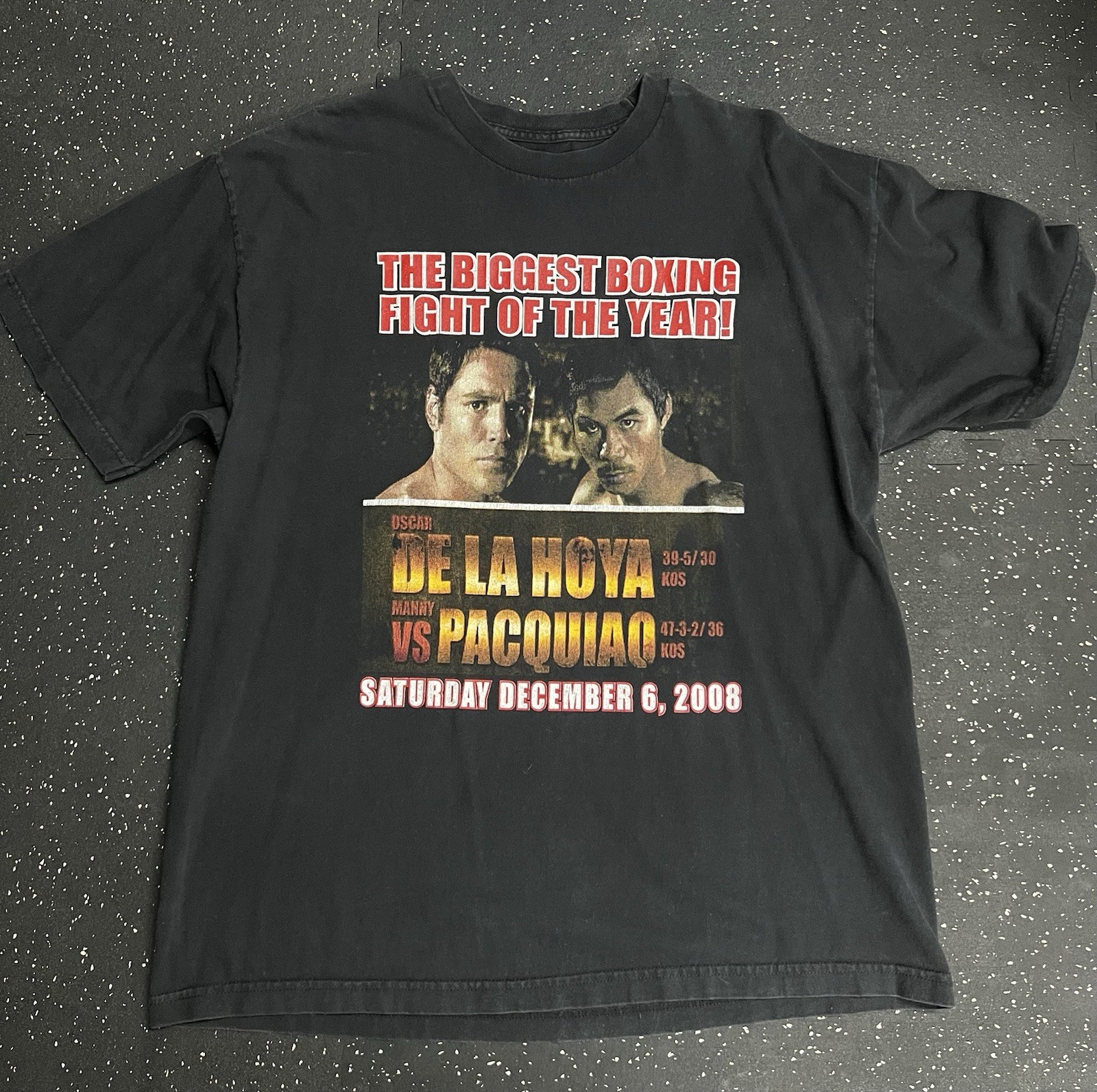 Oscar De La Hoya vs Manny Pacquiáo Men’s Vintage Shirt 2008 Size L Large