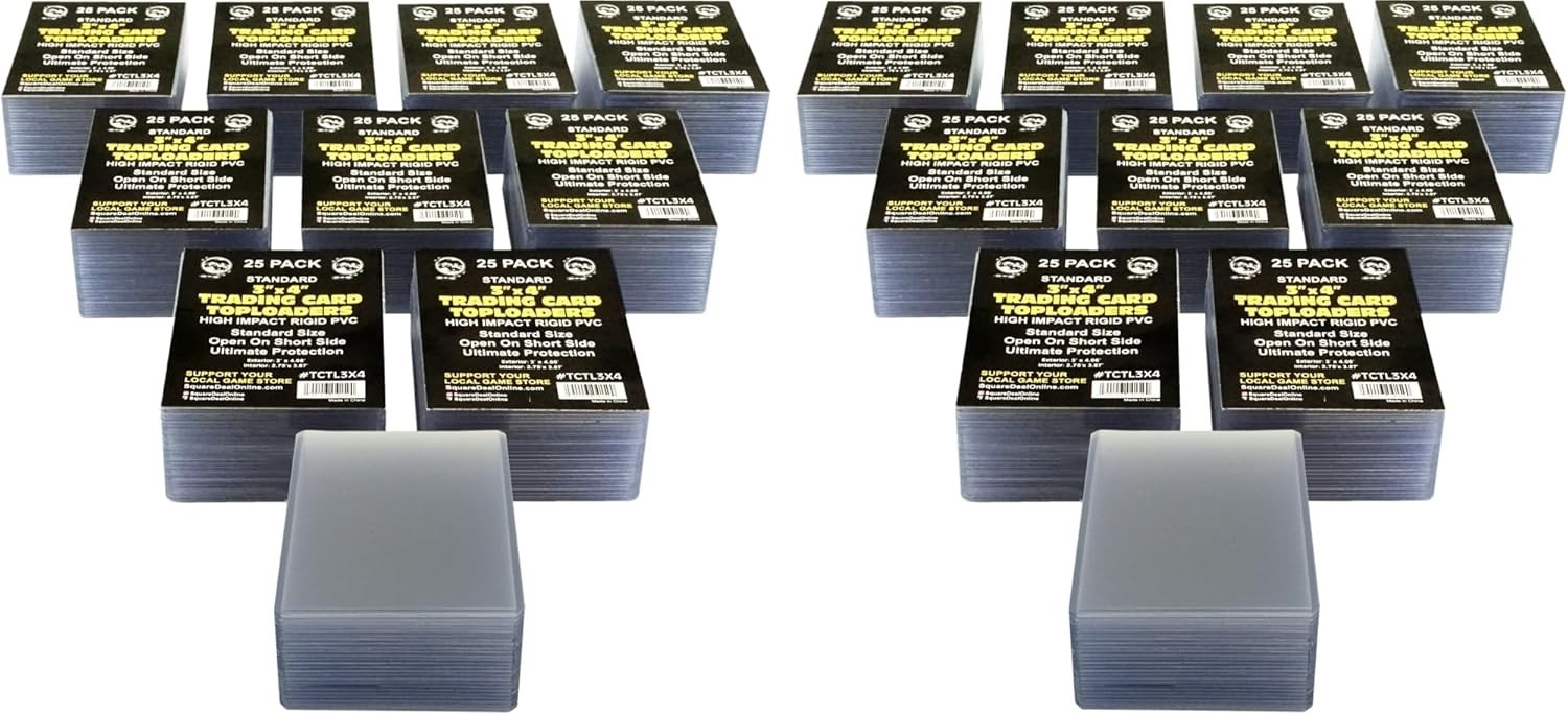 (20) Standard 3×4 Trading Card Topload Holder High Impact Rigid PVC Pack Of 25