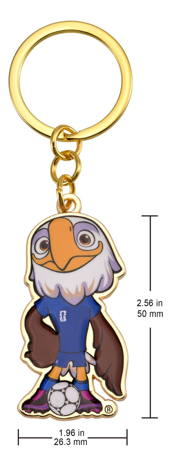 Official FIFA World Cup 2026 USA Mascot Keychain – One Size, Multicolor