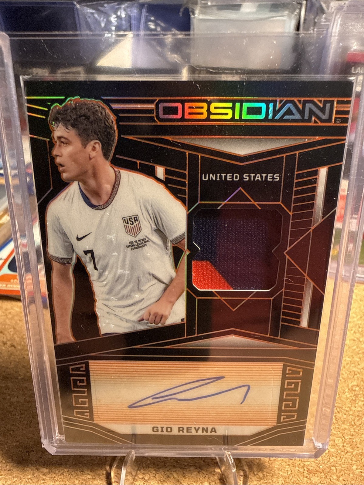 2023-24 Panini Obsidian Jersey Auto Gio Reyna /49 JA-GR USMNT