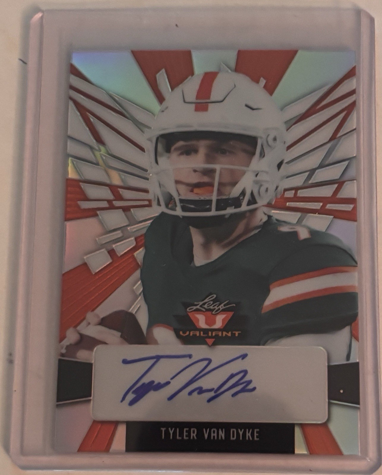 2022 Leaf Valiant Tyler Van Dyke auto #’d to 25 Miami!