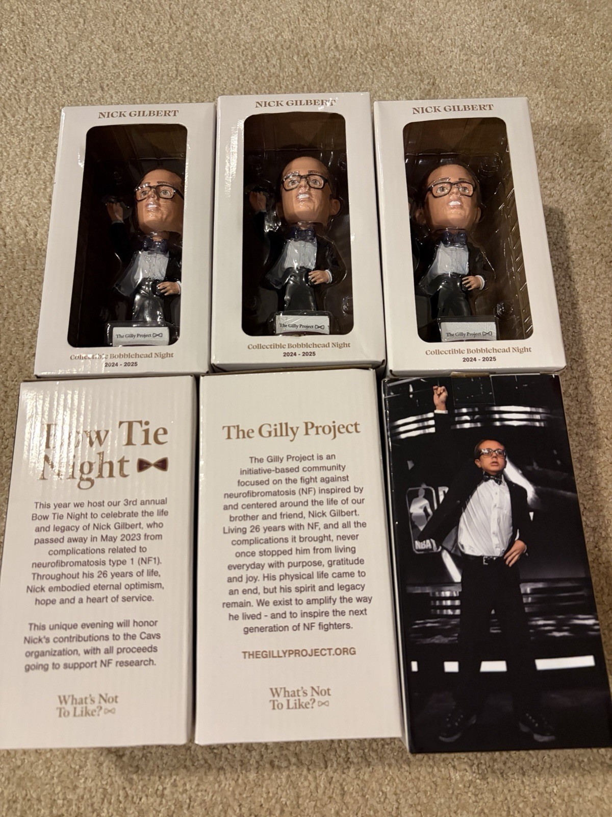 Six Nick Gilbert Bobblehead Cleveland Cavaliers Collectible Figure In The Box