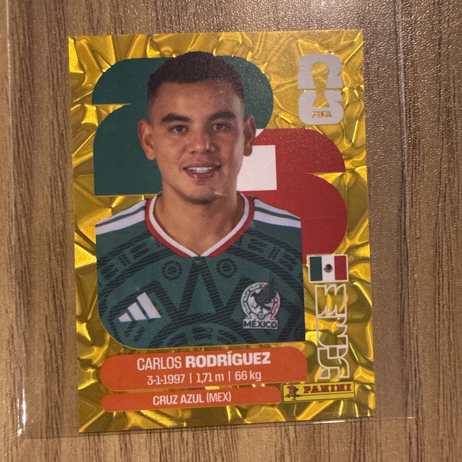 Panini FIFA WC 2026 Stickers-Exclusive Gold Crumple-MEX Mexico- Pick Yours