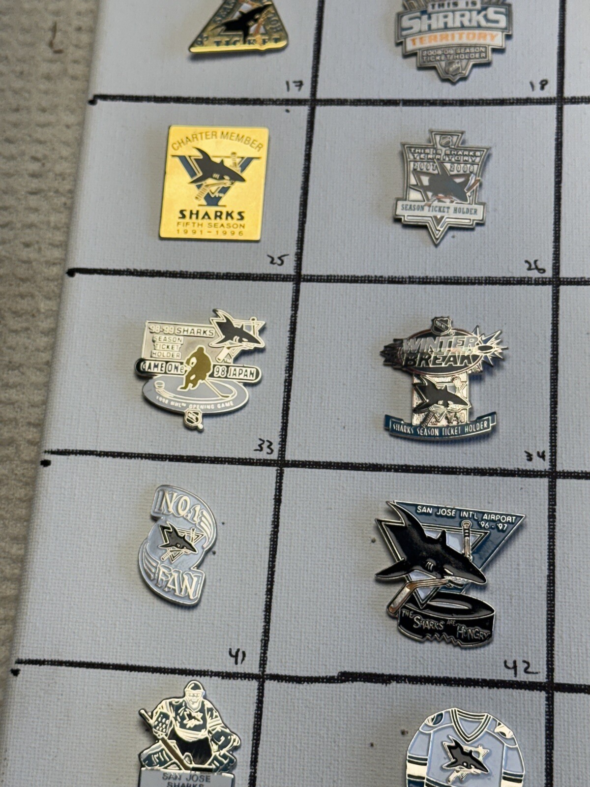 San Jose Sharks NHL Ice Hockey Lapel Pins; You Pick! Volume Discount