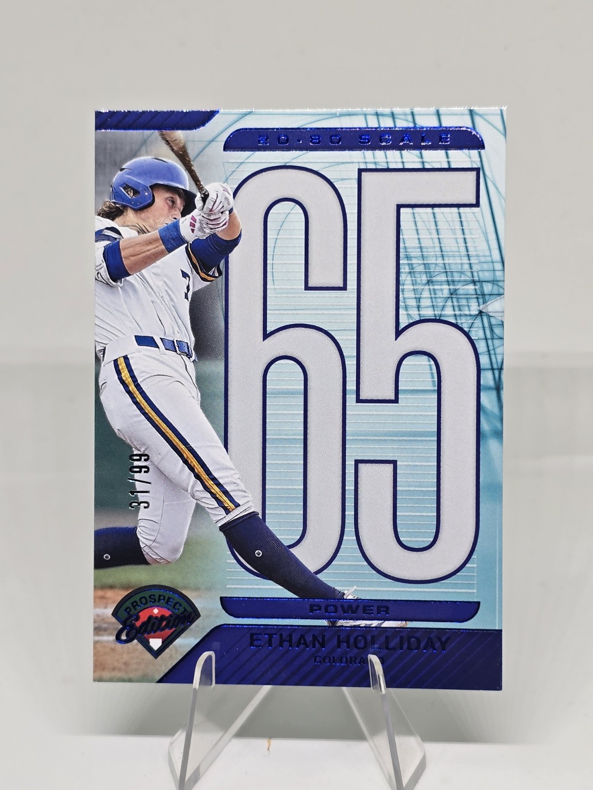 2025 Panini Prospect Edition Ethan Holliday 20-80 Scale /99 Rockies