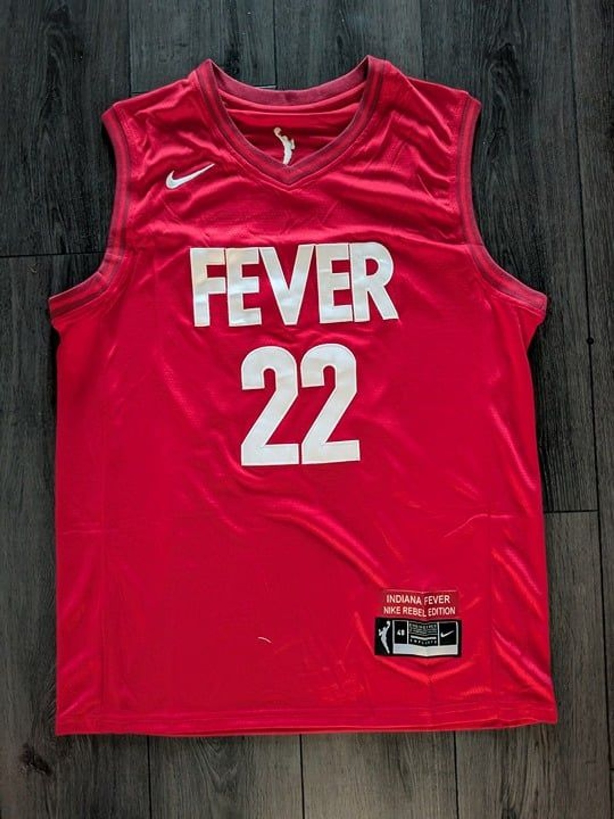 Caitlin Clark #22 Indiana Fever Red Rebel Edition Stitched Jersey Size Medium 48