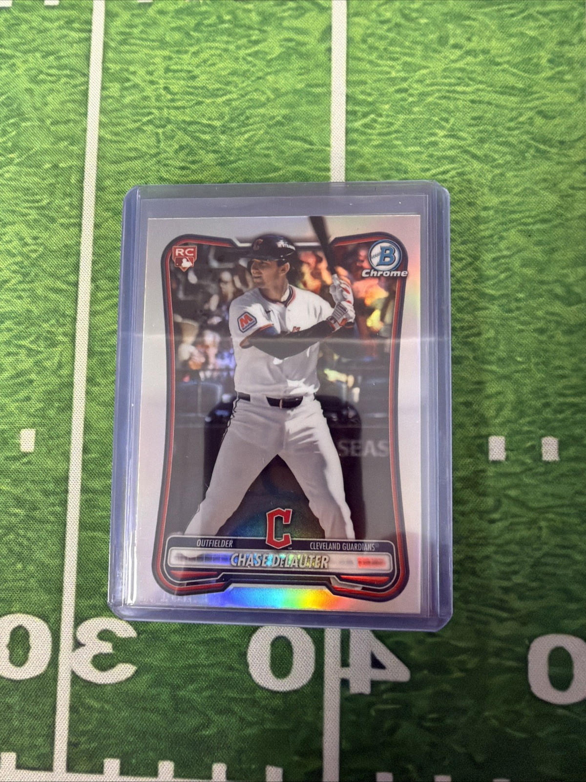 2026 Bowman – CHASE DeLAUTER – SP Chrome RED Rookie Logo Refractor 🔥 RC