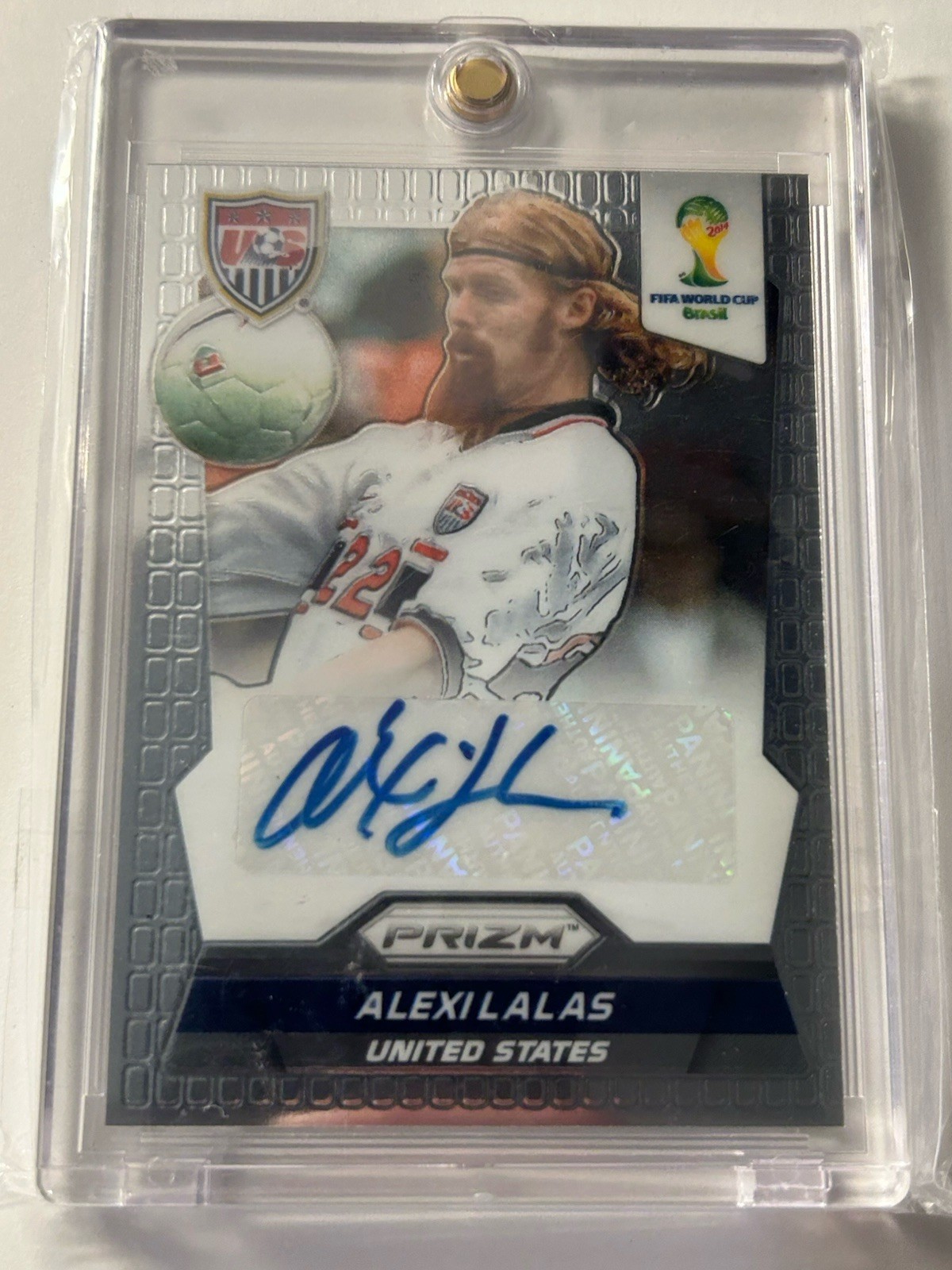 Alexi Lalas — 2014 Panini Prizm FIFA World Cup Brazil Autograph Card #S-AL