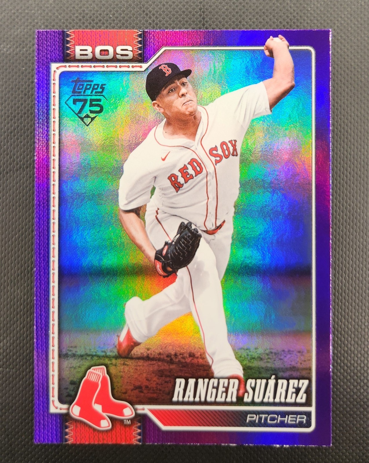 2026 Topps Baseball Series 2 Purple Rainbow Foil /250 Ranger Suarez #440 Red Sox
