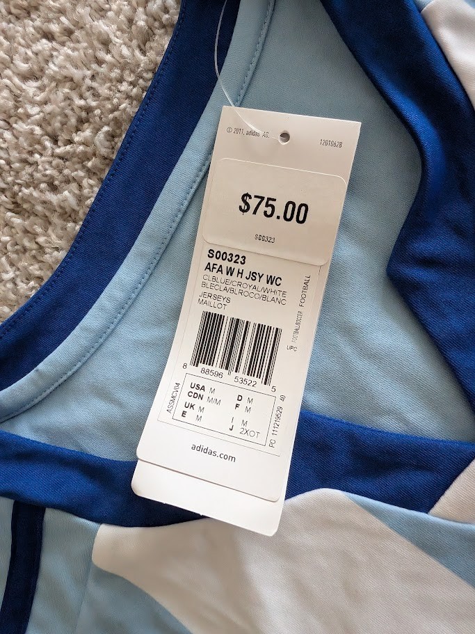 Adidas Women’s Argentina 2015 Home Futbol Soccer Jersey Uniform Messi Large LG L