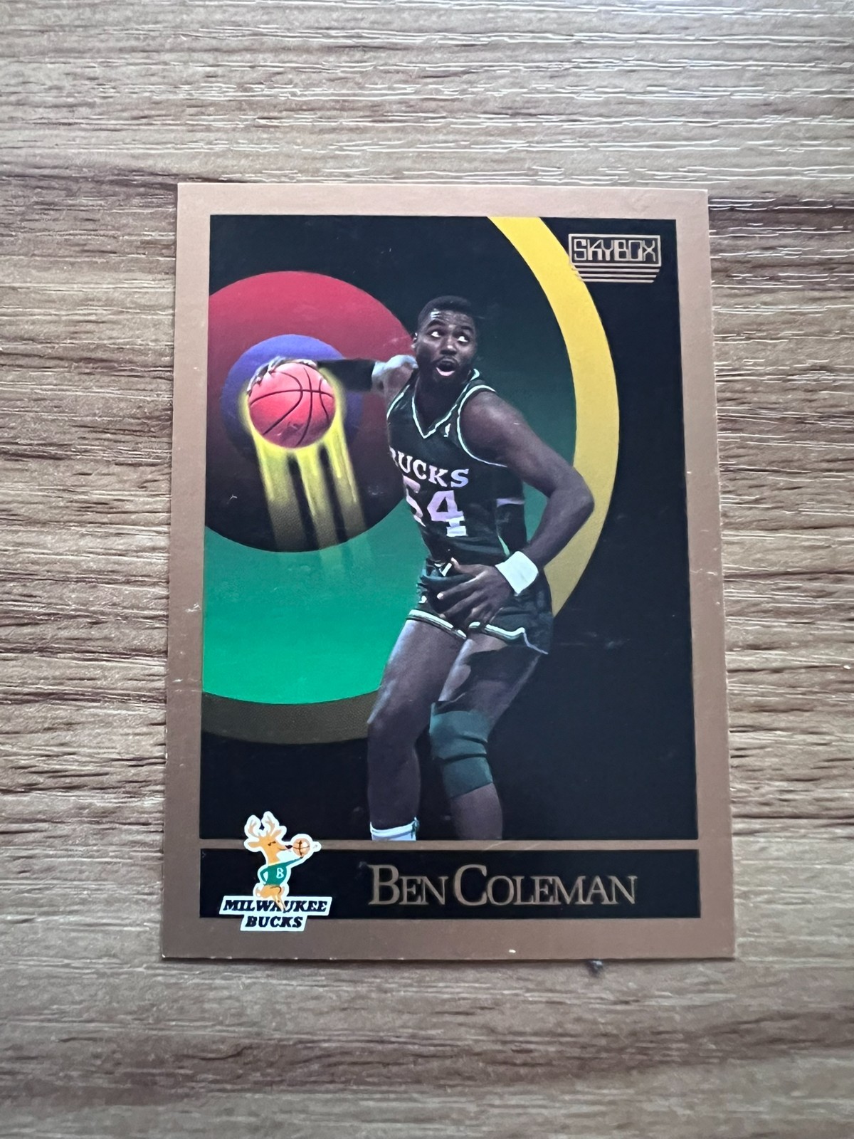 1990 Ben Coleman- SkyBox #156-Milwaukee Bucks