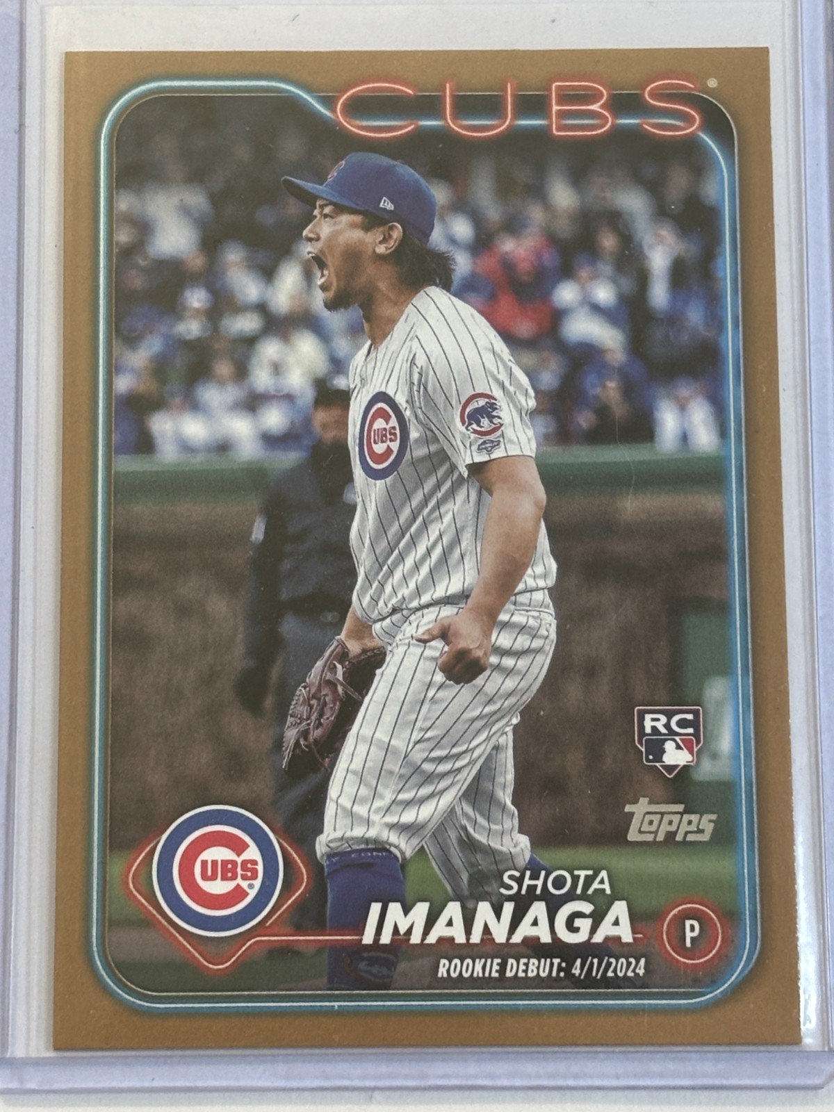 2024 Topps Update Baseball Gold Parallel Base Card RC #US281 Shota IMANAGA /2024