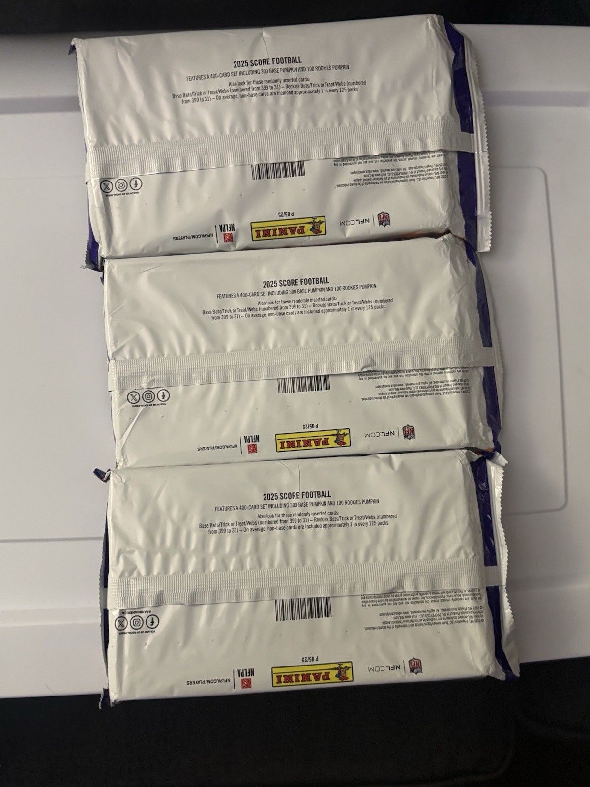 Panini 2025 Score-A-Treat NFL Football Trading Card Pack Lot (3 Packs)