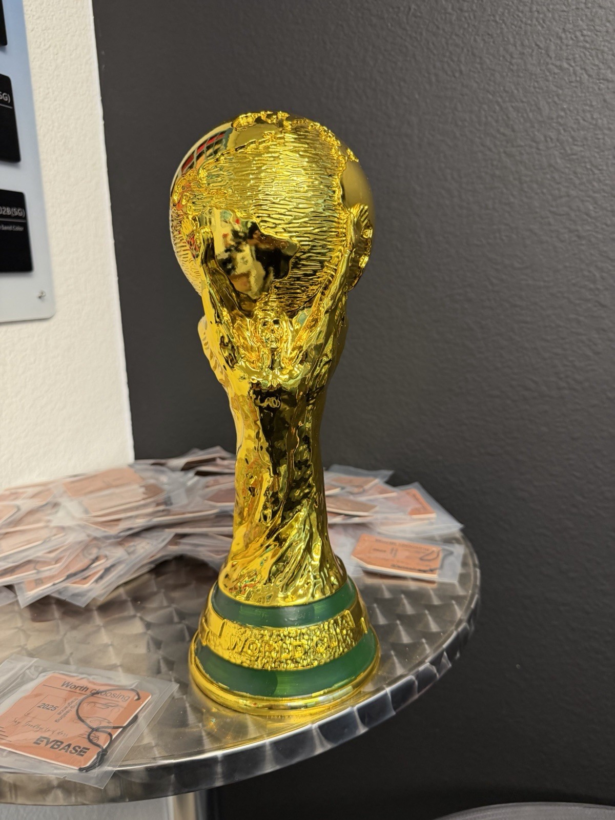 36cm Gold Soccer Championship Trophy Display Award Heavy Metal 8LB Collectible