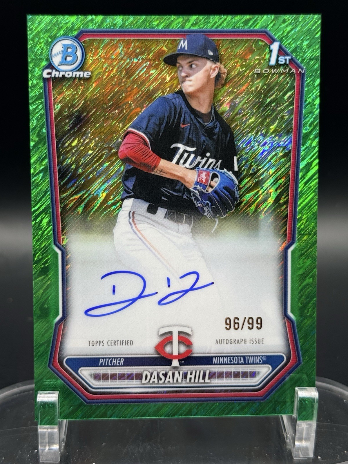 2026 Bowman Dasan Hill Green Shimmer Auto 96/99🔥🔥🔥🔥