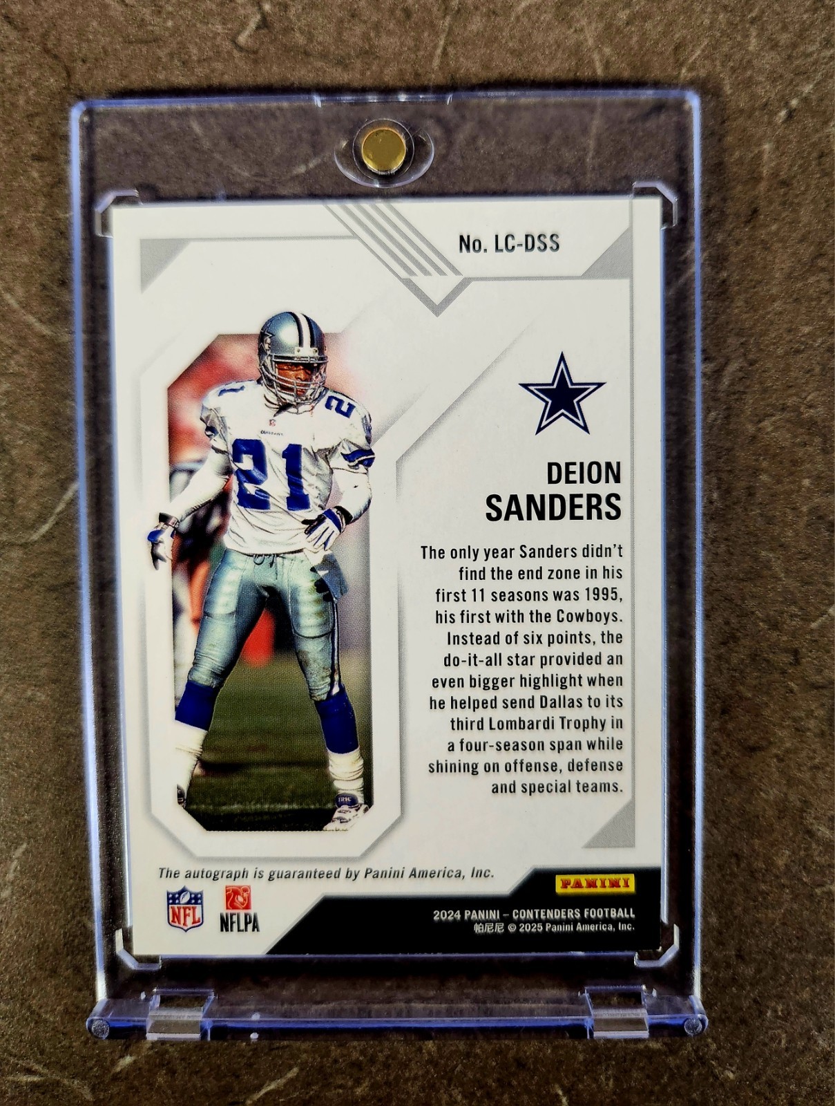 2024 Contenders Deion Sanders #LC-DSS Legendary Contenders Auto /99 Cowboys