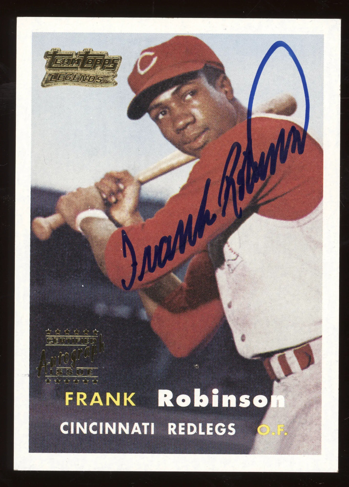 2001 Topps Team Topps Legend Autograph Card Frank Robinson #35