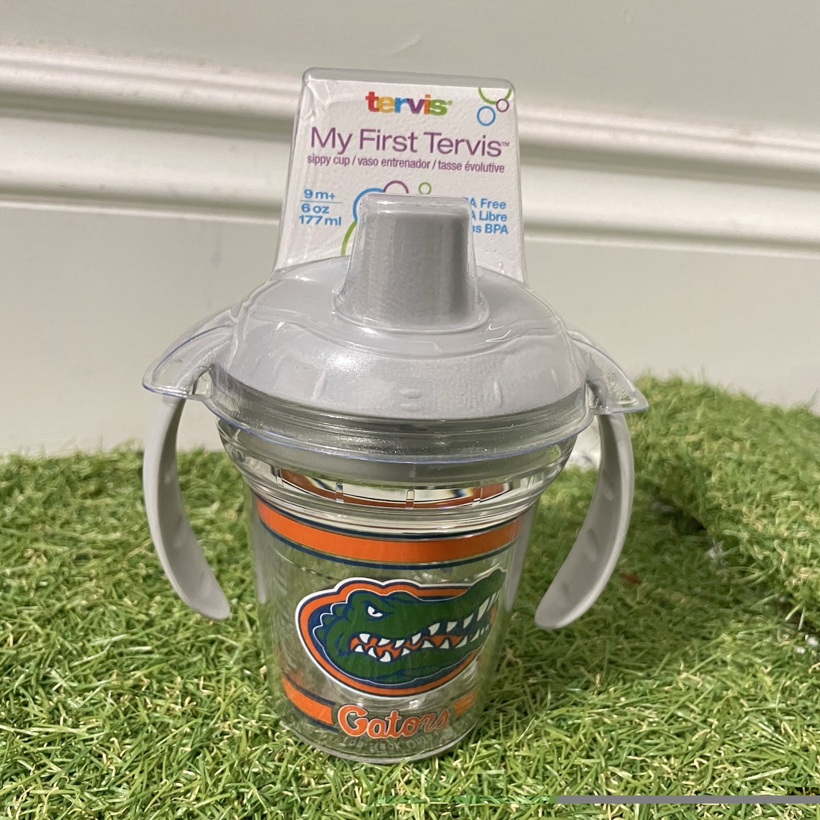 Tervis University Florida Gators Double Handled Screw Lid Childs Sippy Cup New