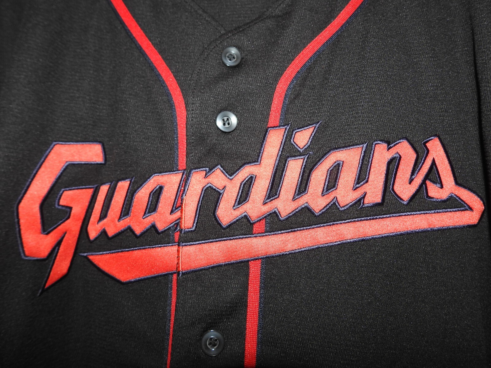 MLB Cleveland Guardians Black Baseball Jersey New Mens Big & Tall Sizes