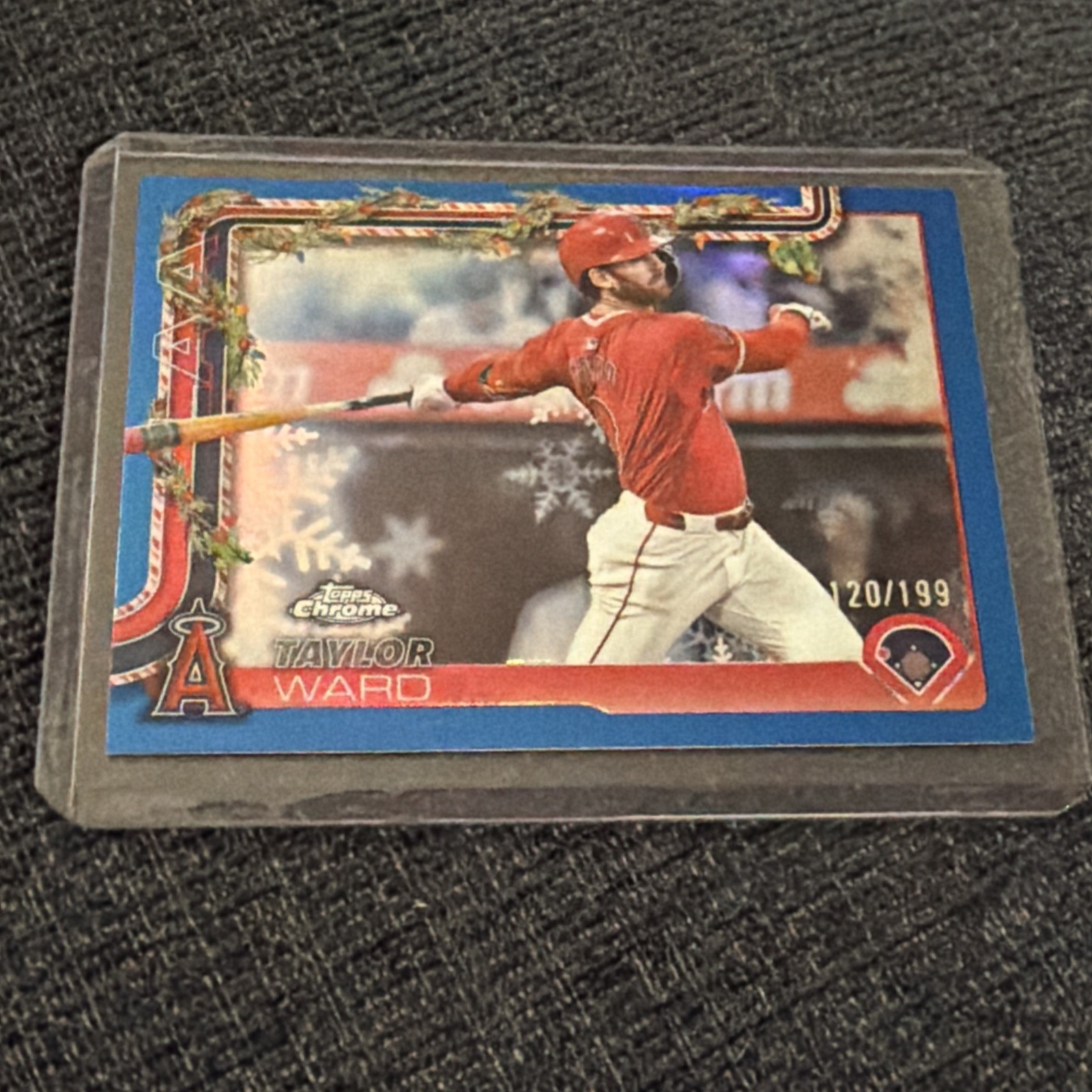 Taylor Ward 2025 Topps Chrome #HC134 Holiday Blue 120/199 Los Angeles Angels-MLB