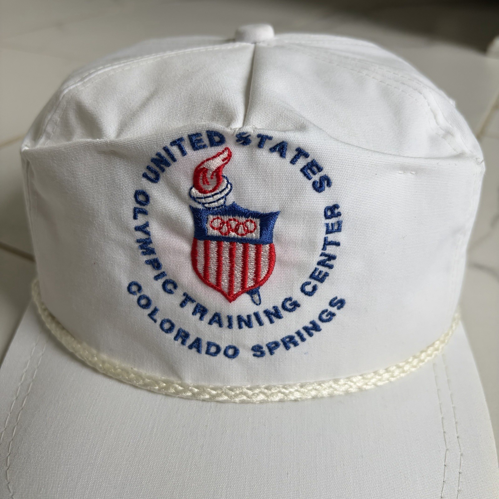 Vintage 1984 USA United States Olympic Training Center Colorado Springs Hat Cap