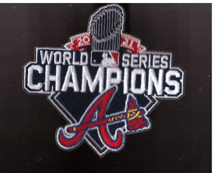 New 3 3/4 x 4″ Atlanta Braves 2021 Champions Iron on Patch Free Ship