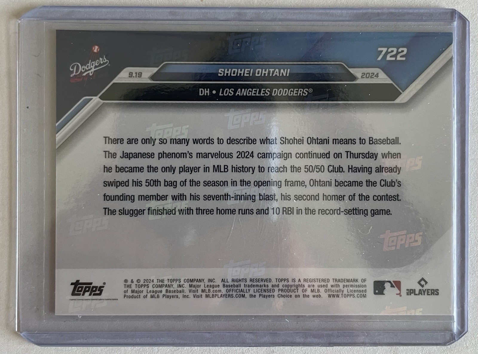 2024 Topps Now /653737 Shohei Ohtani 722